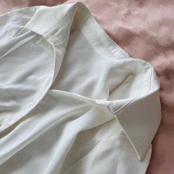 BRAND NEW silky shirt dress - white - Picture 7 of 8